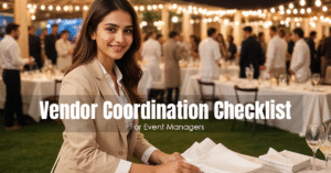 Vendor coordination checklist for event managers